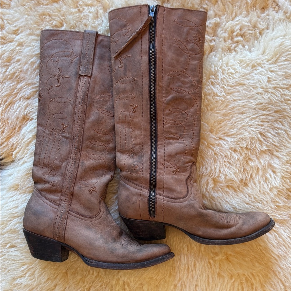 Charlie 1 Horse by Lucchese women’s brown leather western cowgirl boots 8.5B